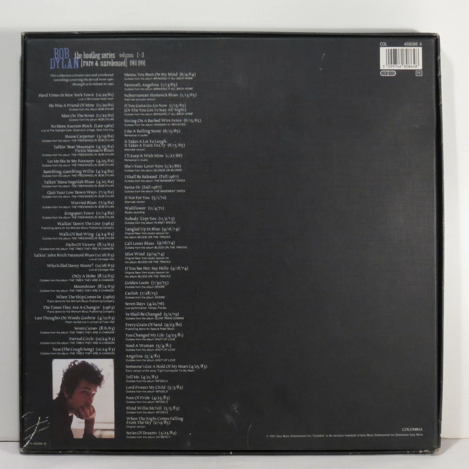 BOB DYLAN - Bootleg Series Vols.1-3  1991 EU 1st Issue Box 3 tapes w/ Booklet EX - Image 2 of 4