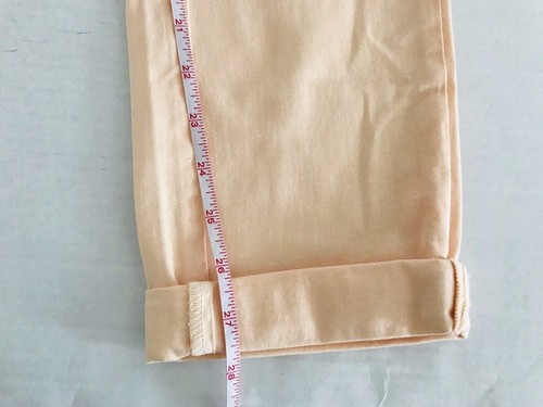 Jeans skinny Anthropologie chino relaxed donna taglia 25 rosa pesca vita bassa - Foto 9 di 12
