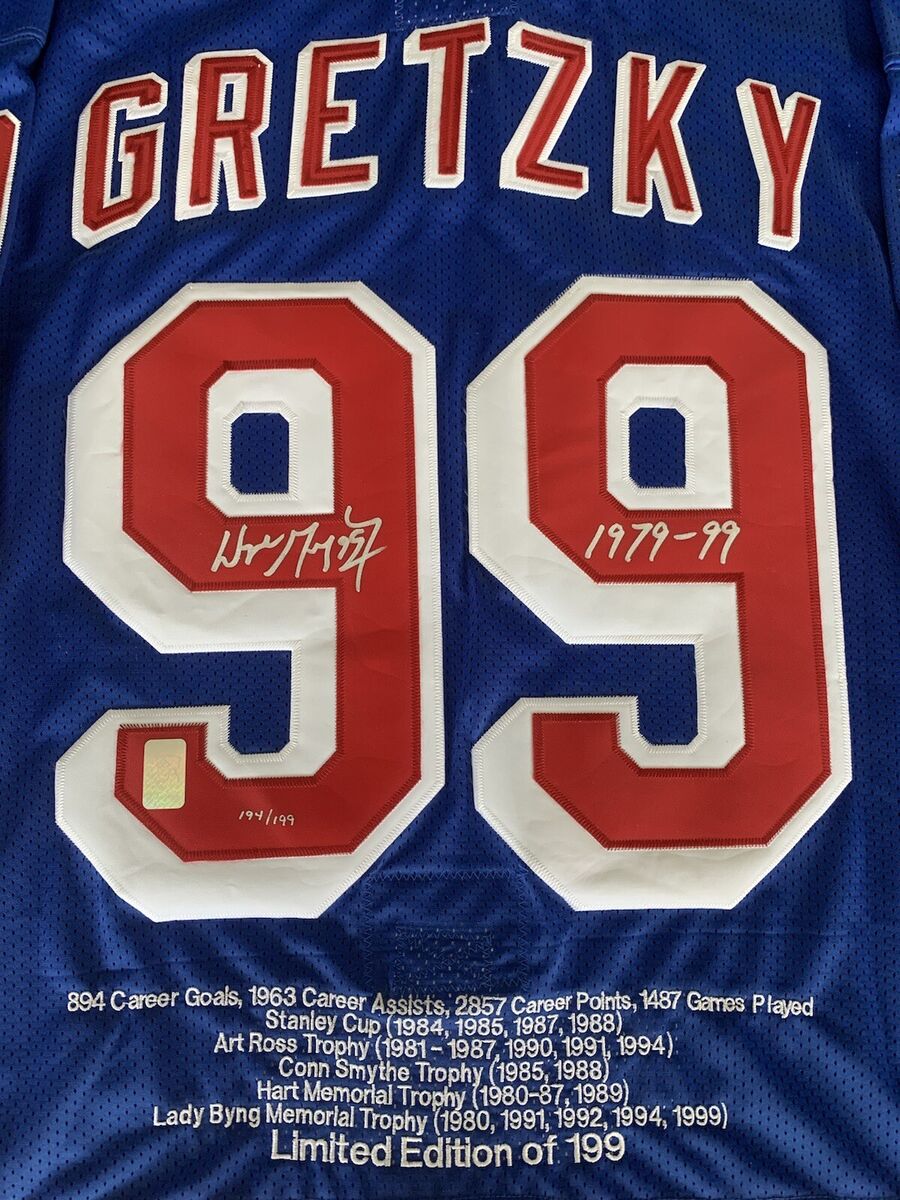 Wayne Gretzky signed pro jersey New York Rangers Limited Wayne Gretzky signed pro jersey New York Rangers Limited