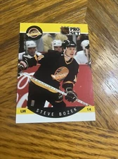 1990 Pro Set Steve Bozek #293 Vancouver Canucks NHL Hockey Pack Fresh