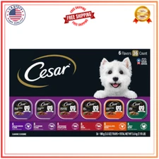 CESAR Adult Wet Dog Food Classic Loaf in Sauce Variety Pack, 36 Trays