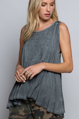 sleeveless smock top