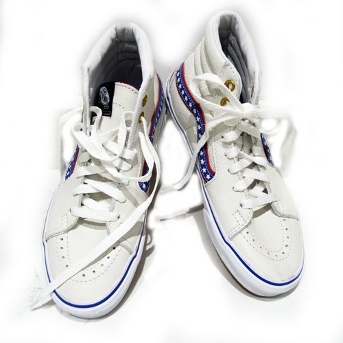 Vans Weiß Leder High Top Skateboard Turnschuhe Herren. Größe 5, Damen 6,5 - Bild 4 von 7