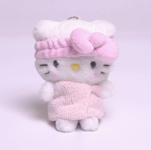 Hot Spring Bath Towels KT Cat Plush Keychain Bag Pendant Doll - Picture 12 of 17