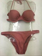 AERIE SOLID COLOR BIKINI SWIMSUIT 2 PC. 34D TOP BOTTOM SIZE XL