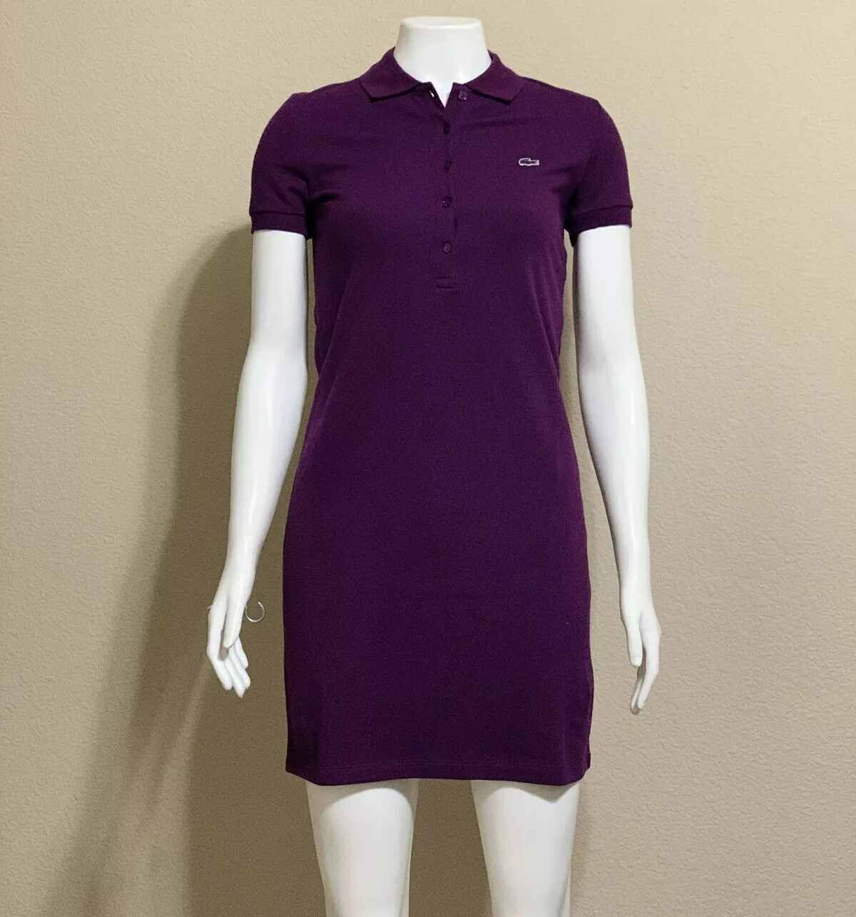 lacoste striped polo dress