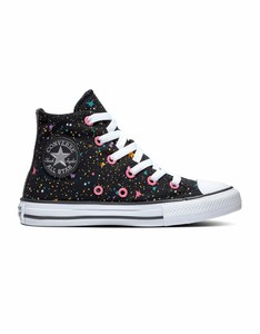 black junior converse