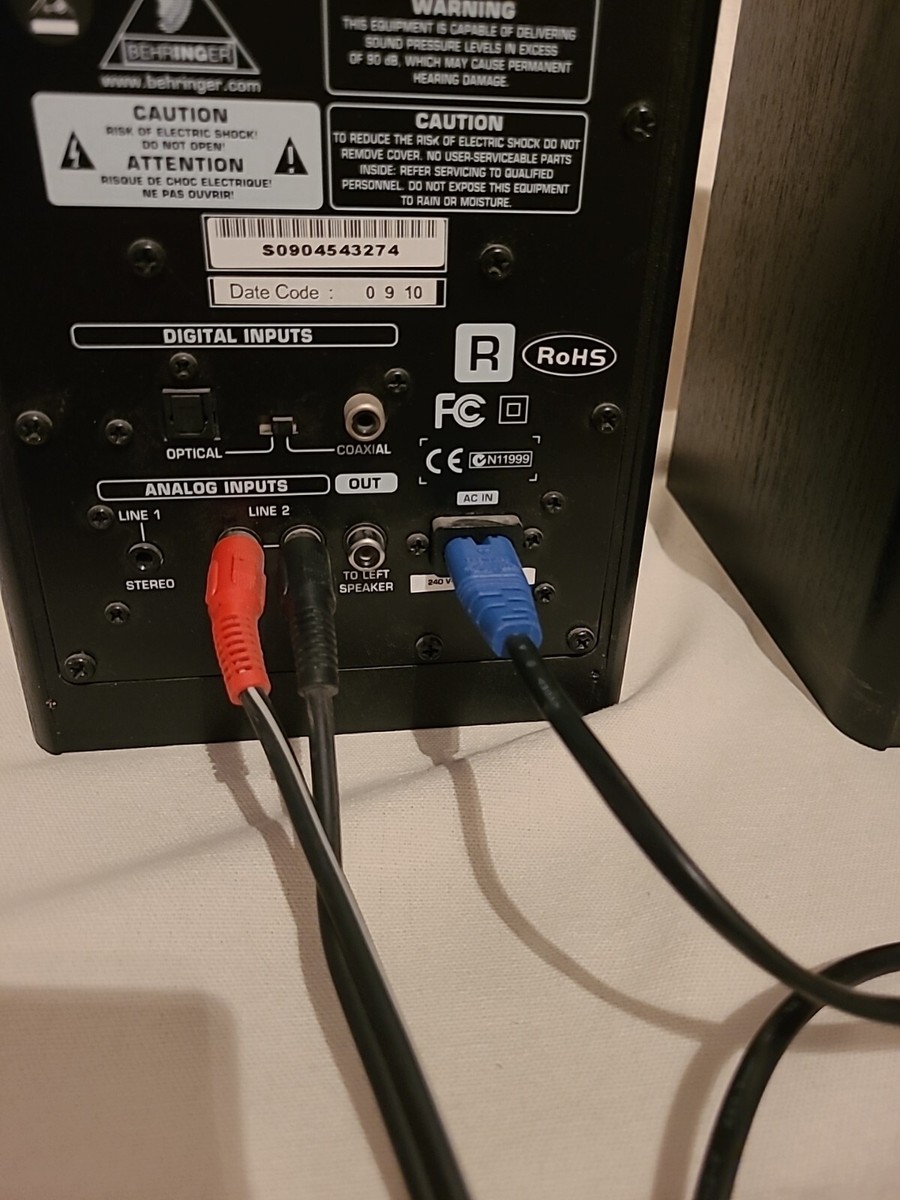 BEHRINGER MS20 Digital 20watt Stereo Near Field Monitor Audio