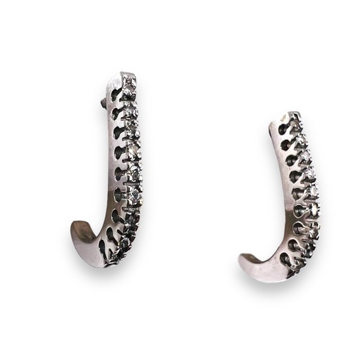 14k White Gold Diamond Stud Post Earrings .20 Ct