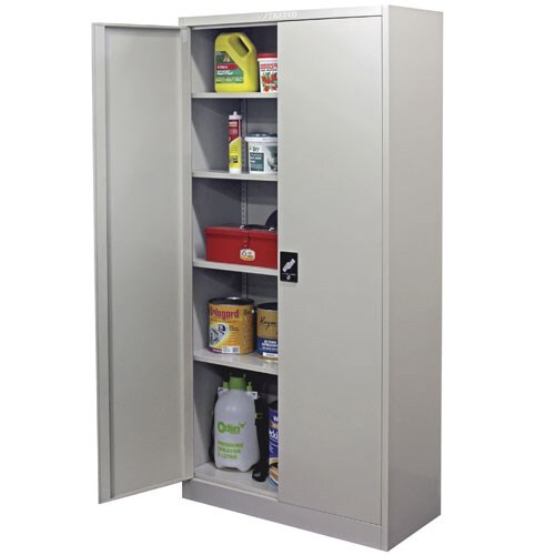 VIC Stratco 2 Door Metal Storage Cabinet Locker Workshop Shelf for Garage Shed - Picture 1 of 3