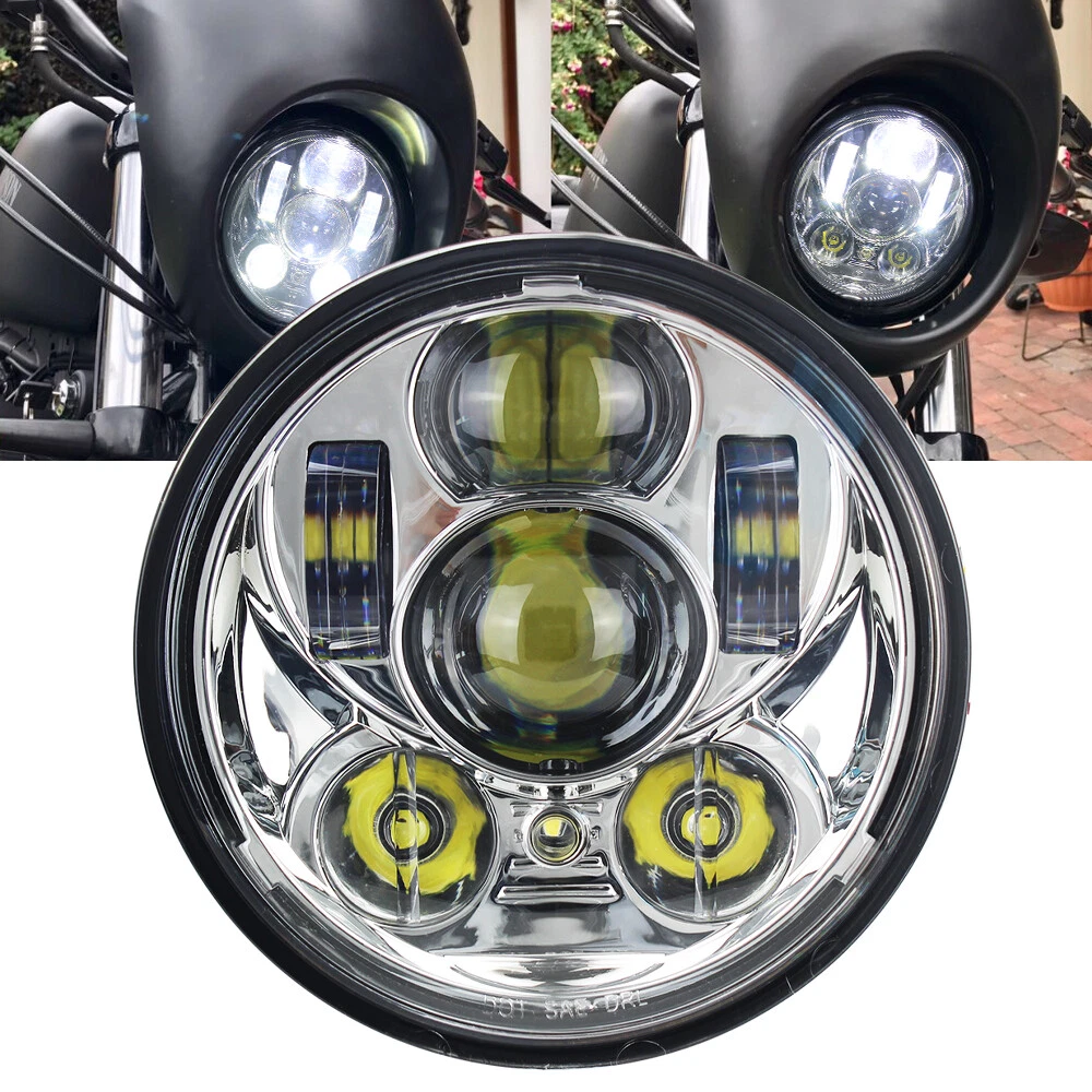 5.75 LED Headlight W Parking Light with Bracket for Yamaha Bolt Raider Stryker