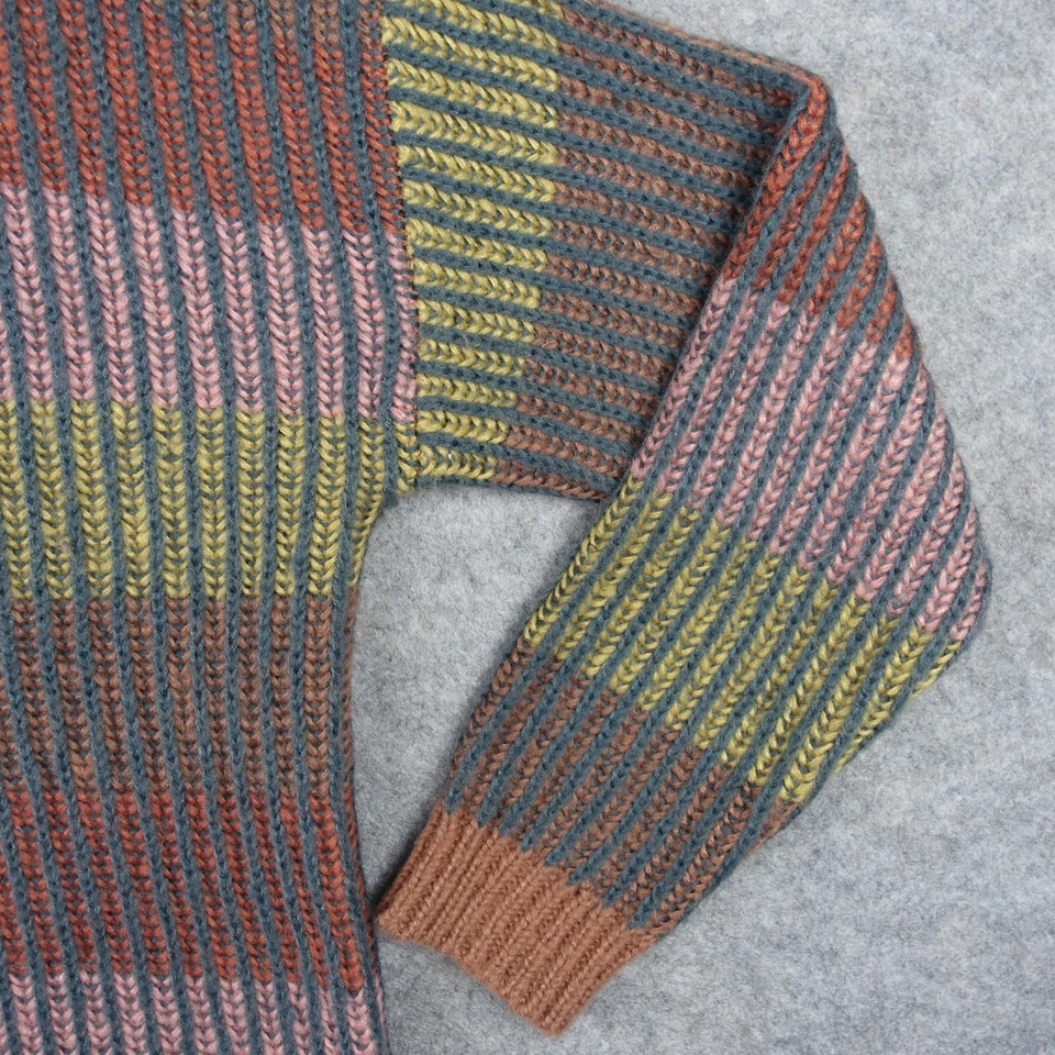 Suéter Oneill Mujer Mediano Marrón Rayas Ligero Cosby Pullover De Gran Tamaño Foto 4 de 4