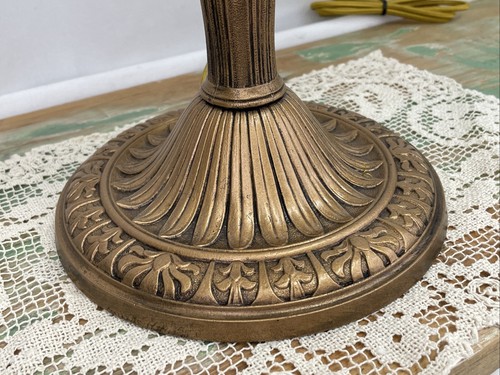 RESTORED Antique Arts Craft Nouveau Deco Handel Era Table Lamp For Stained Glass - Picture 5 of 24