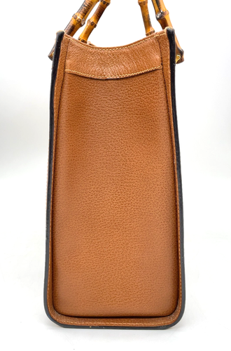 Auth Gucci Brown Leather 002.123.0260 Bamboo Handle Hand bag Tote Bag NS041561 - Picture 6 of 19