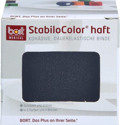 BORT StabiloColor haft Binde 6cm schwarz 1St Bandage PZN 7672493