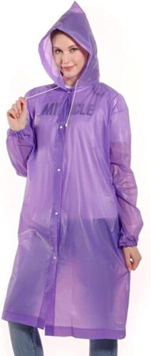 Raincoat Waterproof Poncho Reusable Plastic Adult Camping Festival Rain Coat - Picture 9 of 9