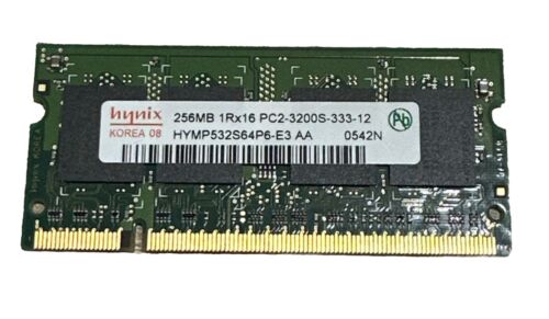 256 MB DDR2 RAM SO-DIMM 1Rx16 PC2-3200S Pamięć do laptopa 'Hynix HYMP532S64P6-E3 AA' - Zdjęcie 1 z 2