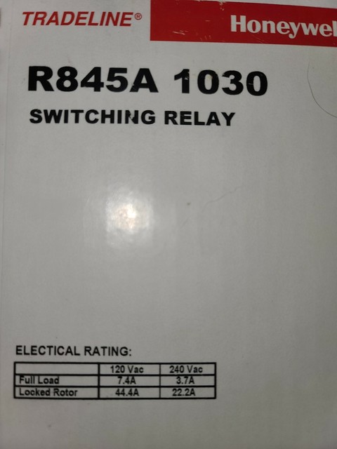 Honeywell R845a 1030 Switching Relay DPST NOS USA for sale