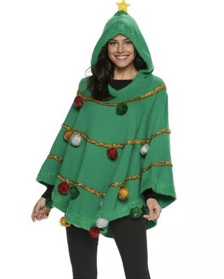 christmas poncho sweater