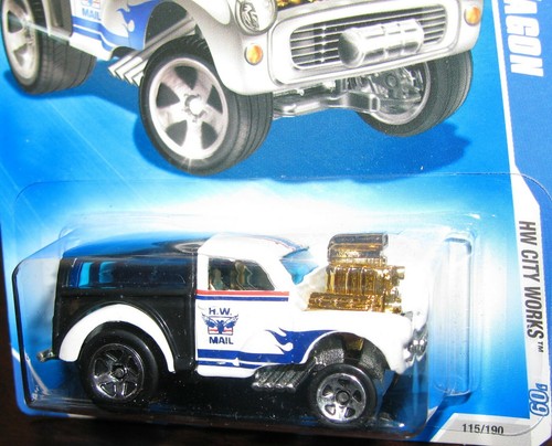 Hot Wheels 2009 #115 HW City Works #9 Morris Wagon White Mail - Picture 4 of 5