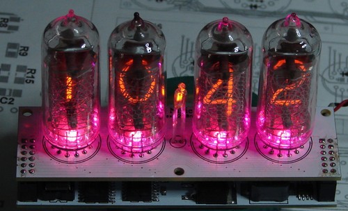 Nixie tube clock kit 2.3 IN-14 Tubes and multicolor RGBbacklight in cardboad box - Picture 7 of 10