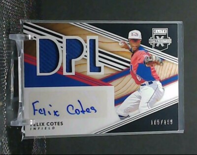 2020 Elite Extra Edition Felix Cotes DPL Materials AUTO Blue /199