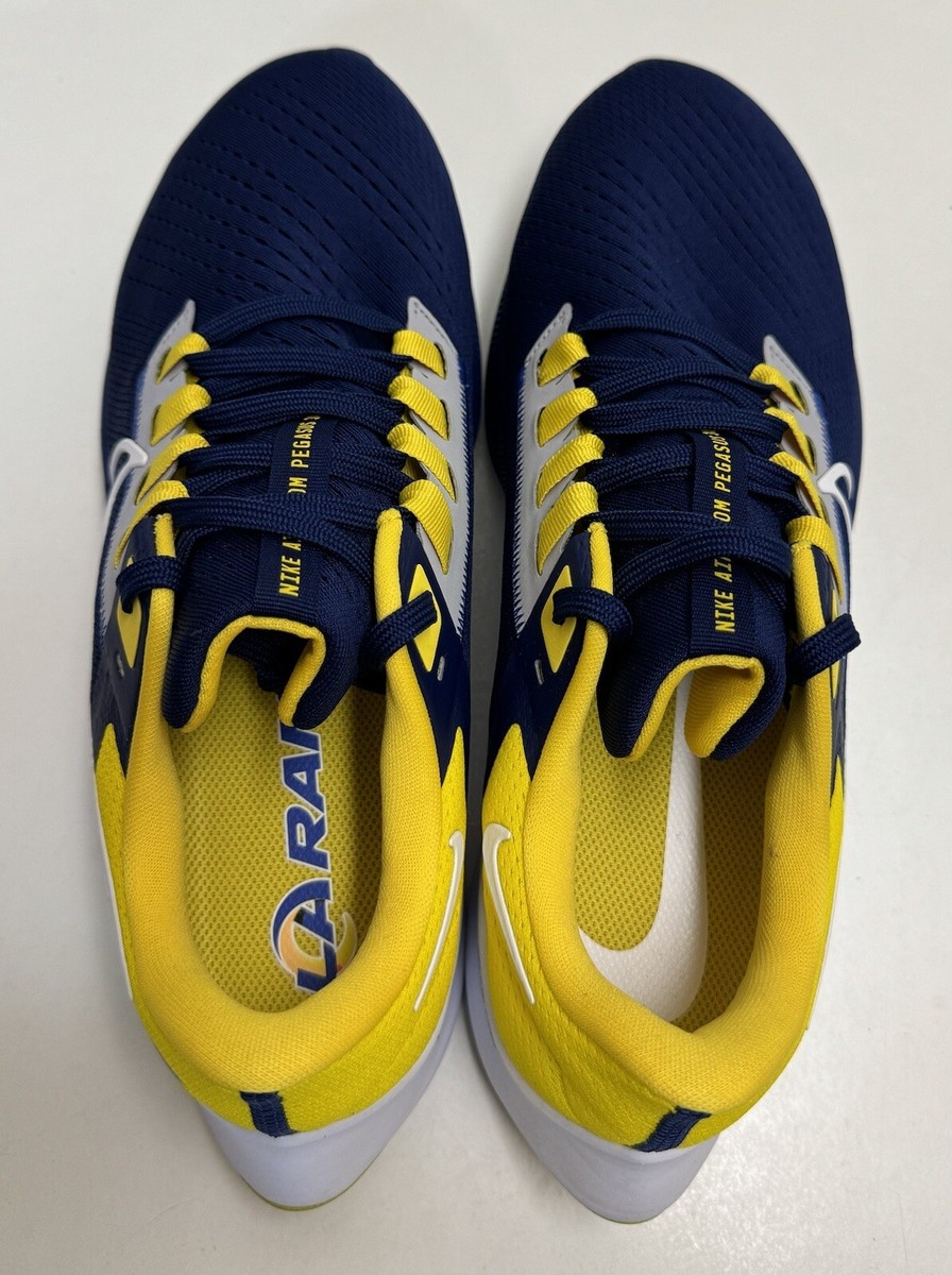 Nike Air Zoom Pegasus 38 LA Rams Mens 12.5 Navy Blue Yellow DJ0851-400 Running Nike NFL X Air Zoom Pegasus 38 Los Angeles Rams DJ0851-400  main image 4