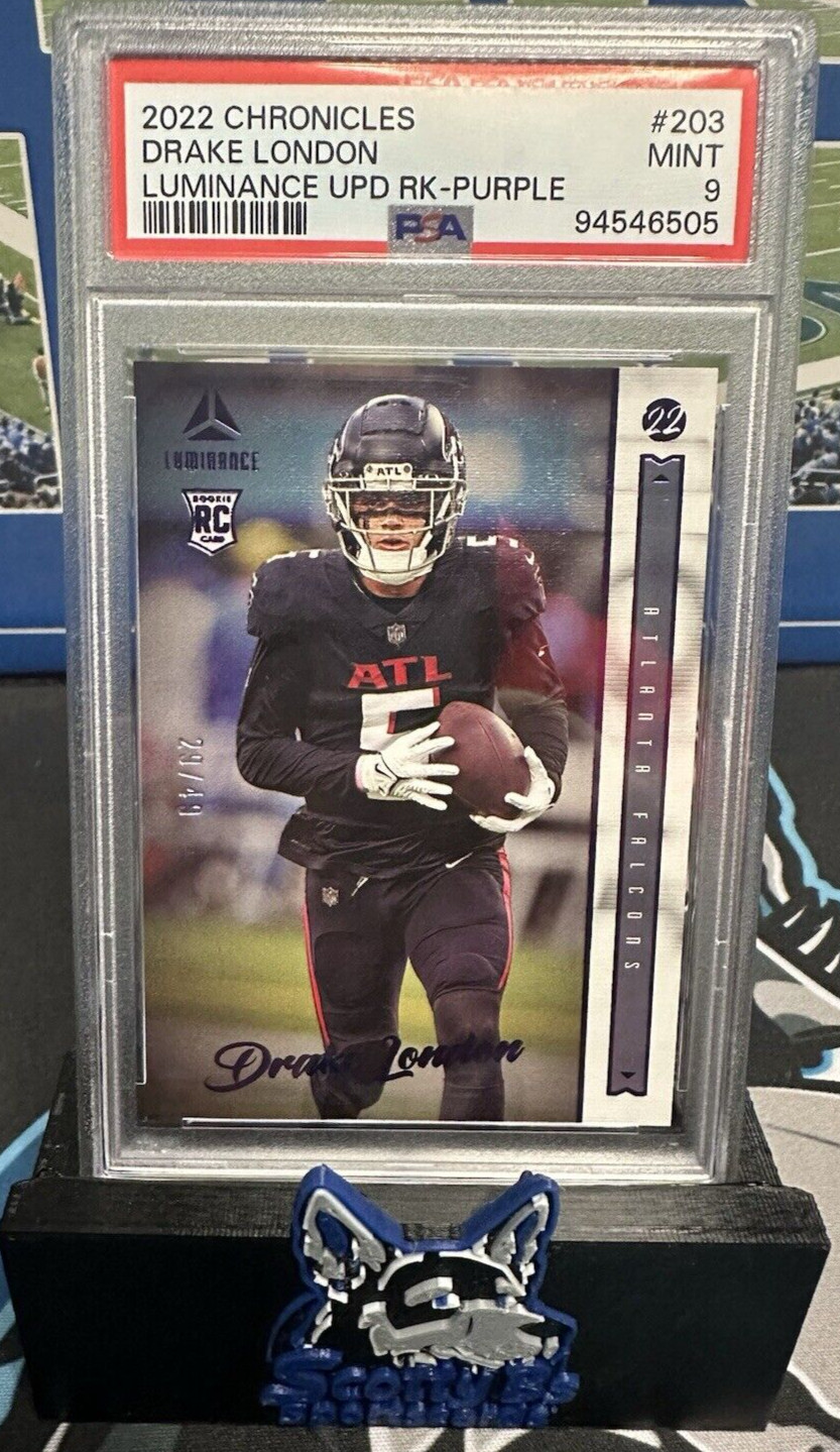 Drake London Panini Chronicles Luminance Update Rookies #203 Purple