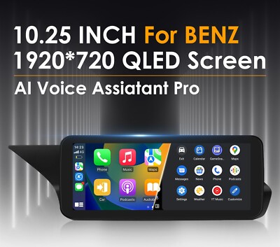 10.25'' Android Car Stereo GPS CarPlay For Mercedes Benz E class W212 S212 NTG4.5