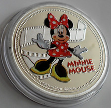 DISNEY MINNIE MOUSE SILVER PLATED MEDAL/COIN GREAT XMAS/BIRTHDAY GIFT FREE ?
