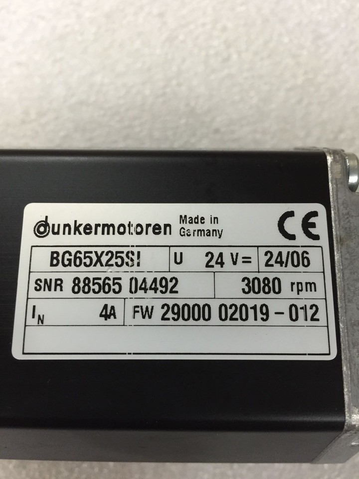 Getriebemotor Dunkermotoren BG 65X25SI 24V 3080U/min. mit Getriebe 3