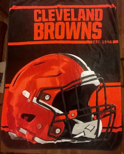 NFL Cleveland Browns Northwest Football Throw Blanket 40" X 56” - Picture 2 of 12