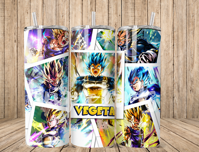 Dragon Ball Z Vegeta Straight 20oz Tumbler Insulated Stainless