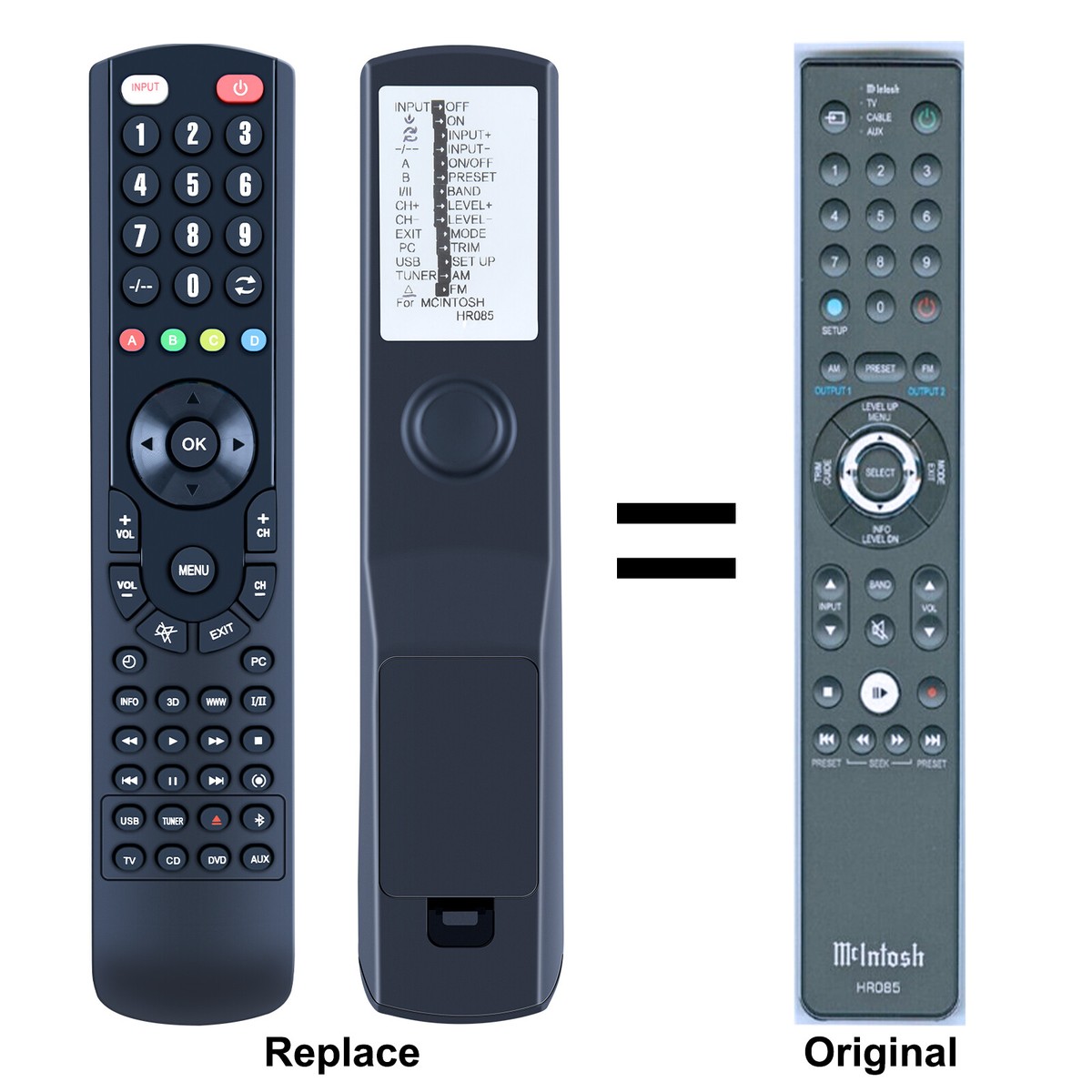McIntosh マッキントッシュ HR085 HR085 Replacement Remote Control For Mcintosh MA5300 Stereo