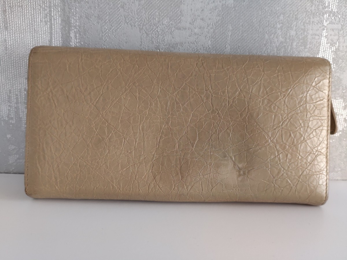 BALENCIAGA Leather Long Giant Continental Wallet Coin Card