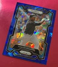 2024 Prizm Baseball Blue Cracked Ice Hanley Ramirez #66 Florida Marlins