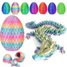 3D Printed Dragon Eggs with Dragon Inside,12inch Flexible Fidget Dragon Toys,...