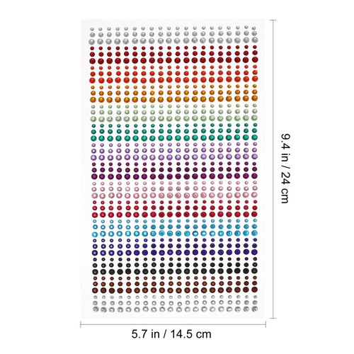 2 Blätter Acryl Multi-zweck Faux Strass Aufkleber Gesicht Aufkleber - Zdjęcie 10 z 11