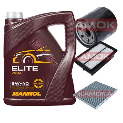 KAMOKA Inspektionspaket MANNOL Elite 5W-40 5L für Hyundai i20 Active 1.0 T-GDi