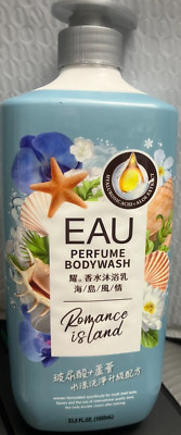 HARMONY EAU PERFUME BODY WASH ROMANCE ISLAND HYALURONIC ACID +ALOE VERA 33.8FLOZ