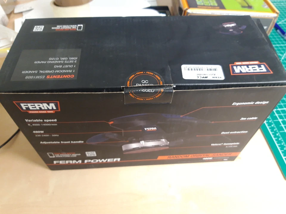 LEVIGATRICE ORBITALE FERM NUOVA CON IMBALLO ISTRUZIONI E CORREDO - Immagine 2 di 4