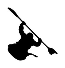 Kayak Decal 4 3.5"x3.5" Choose Color