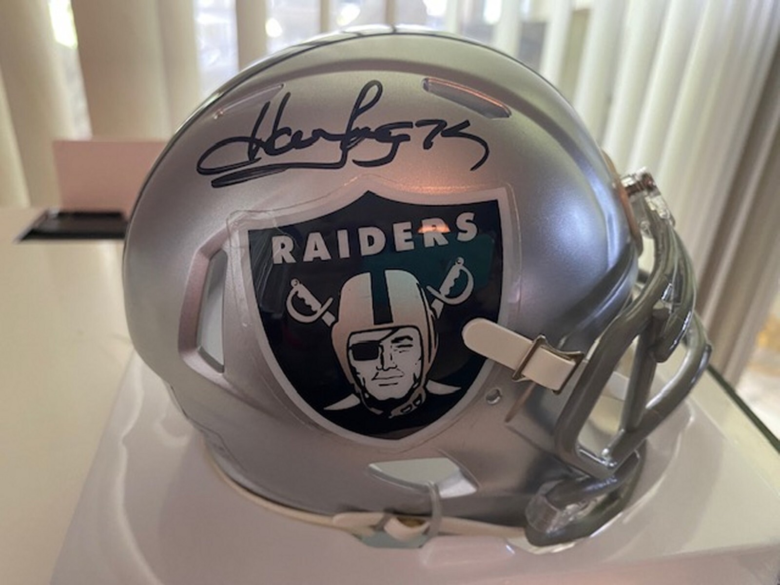 Howie Long Autographed Signed Oakland Raiders / Speed Mini Helmet BECKETT COA 