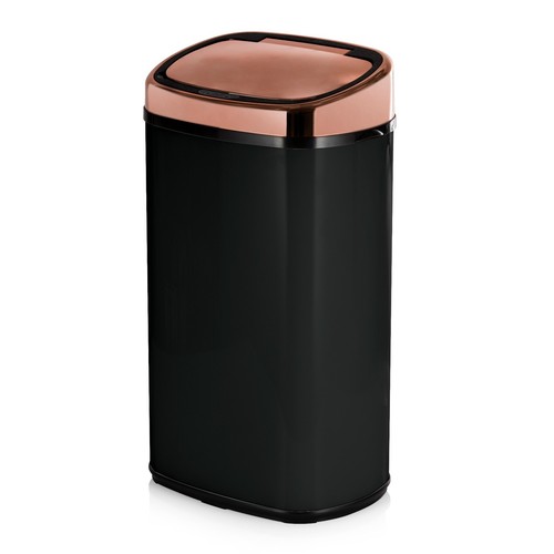 Sensor Kitchen Bin Tower T80904RB 58L Square Stainless Steel Black