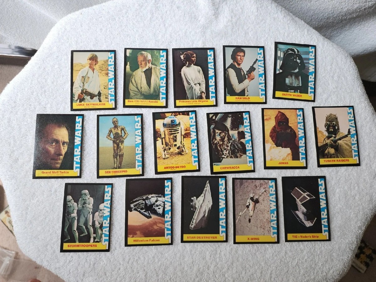 1977 Star Wars Wonder Bread Complete Trading Card Set 1-16