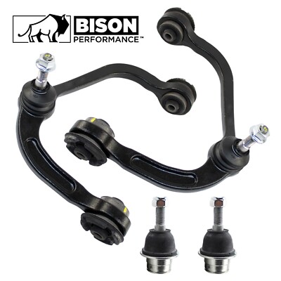 Bison Performance 4pc Front Upper Control Arm and Lower Ball Joint Kit For Ford