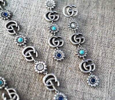 Gucci Interlocking G Necklace/Earring Set