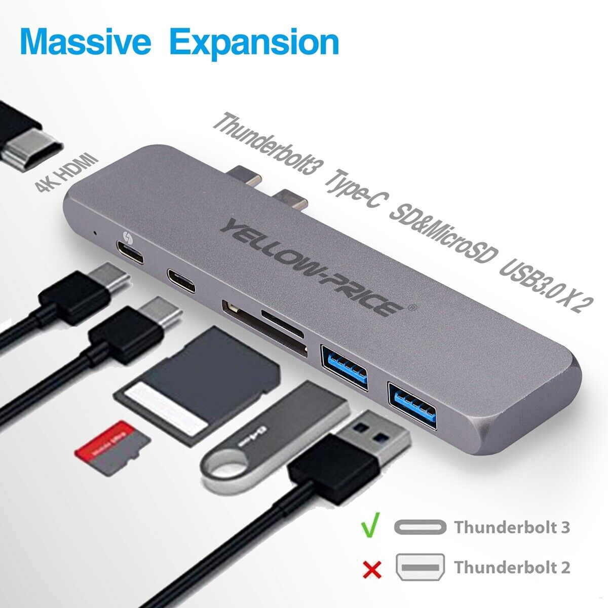 USB C Adapter, USB-C Hub MacBook Pro/MacBook Air 2020 2018 13&#034; 15&#034; 16&#034; eBay