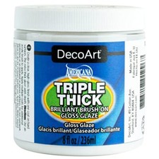 DecoArt Triple Thick Gloss Glaze - Jar, 8fl Assorted Colors , Sizes , Styles