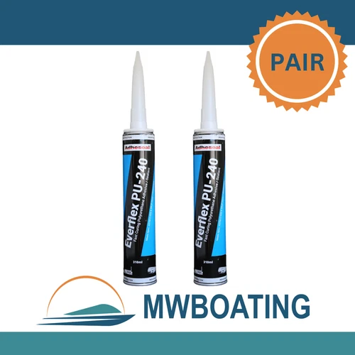 2X Everflex 300ML White 240-PU Polyurethane Marine Adhesive Sealant Gunwale Glue